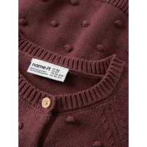 NAME IT Strik Cardigan Nasha Wild Ginger